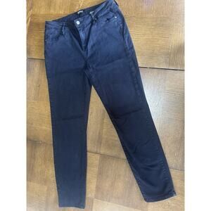 Buffalo David Bitton Jean Womens Size 12 32 Black Mid Rise Stretch Skinny Royal